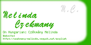 melinda czekmany business card